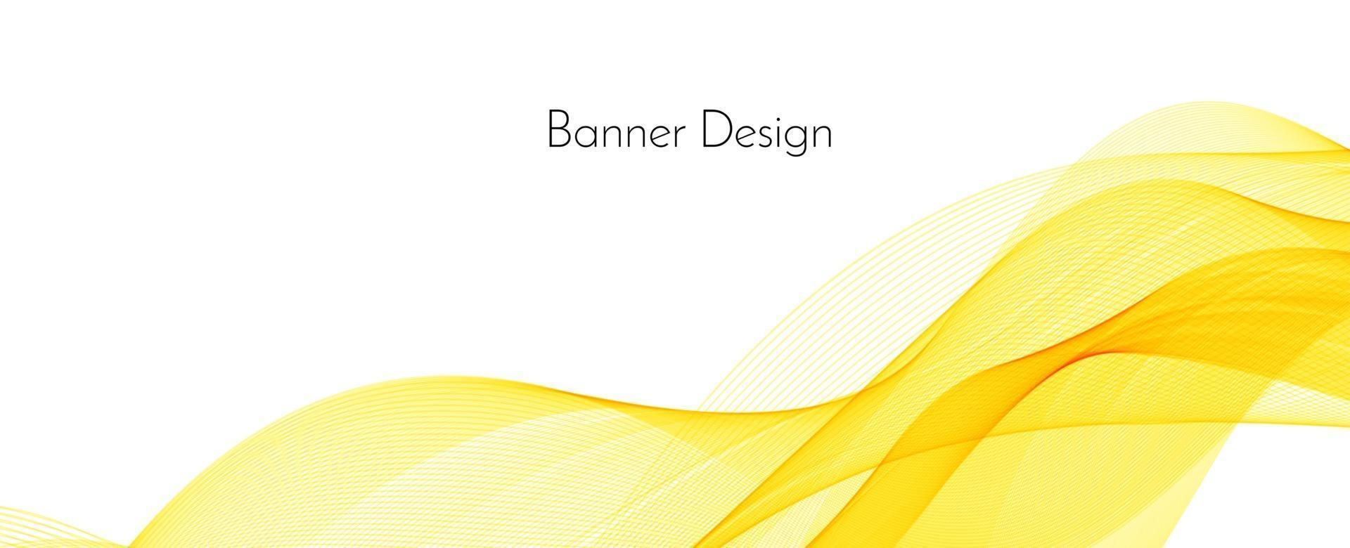 Fondo de banner de onda de patrón decorativo rojo y amarillo elegante dinámico moderno abstracto vector