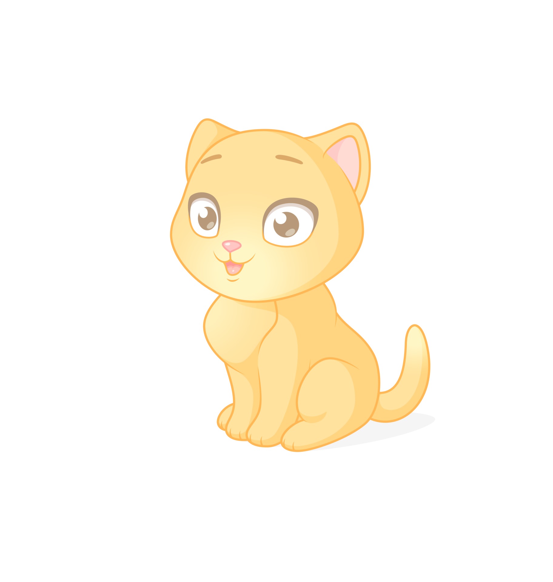 Cute ginger baby kitten sitting cartoon vector character isolated on white 2397353 Vector Art at Vecteezy Cute ginger baby kitten sitting cartoon vector character isolated on white 2397353 Vector Art at Vecteezy