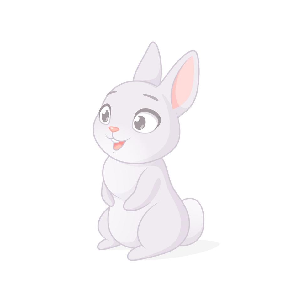 Cute bunny cartoon vector character