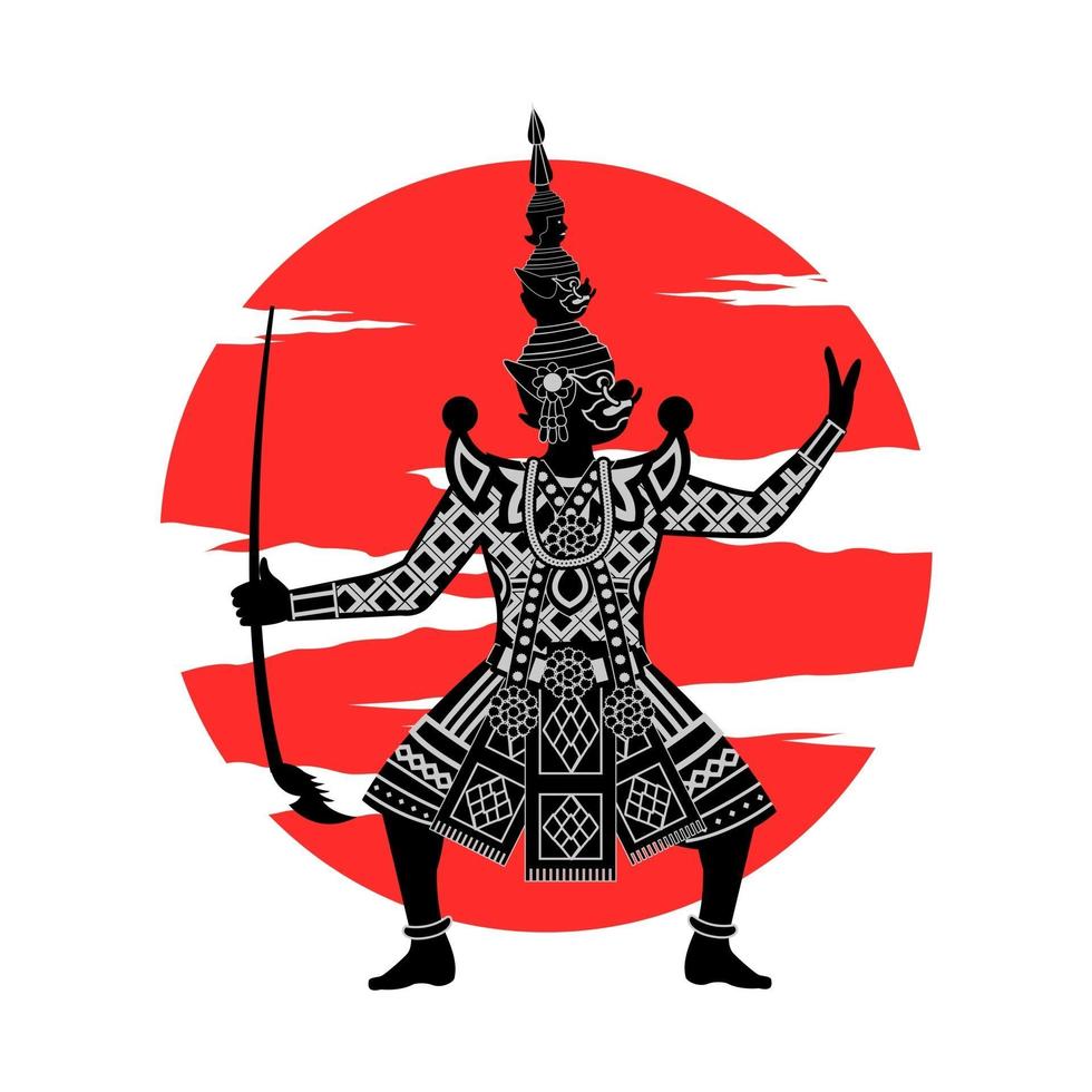 Samurai king holding sword vector