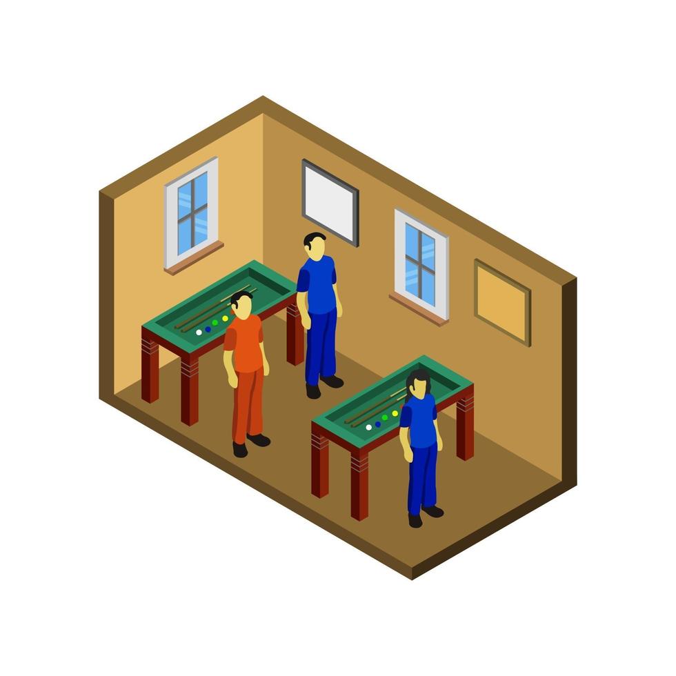 Isometric Billiard Room vector