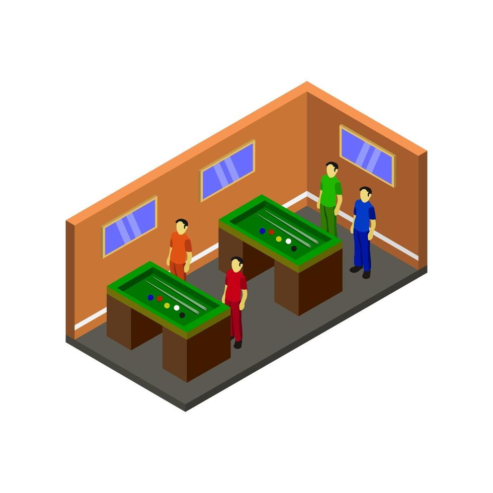 Isometric Billiard Room vector