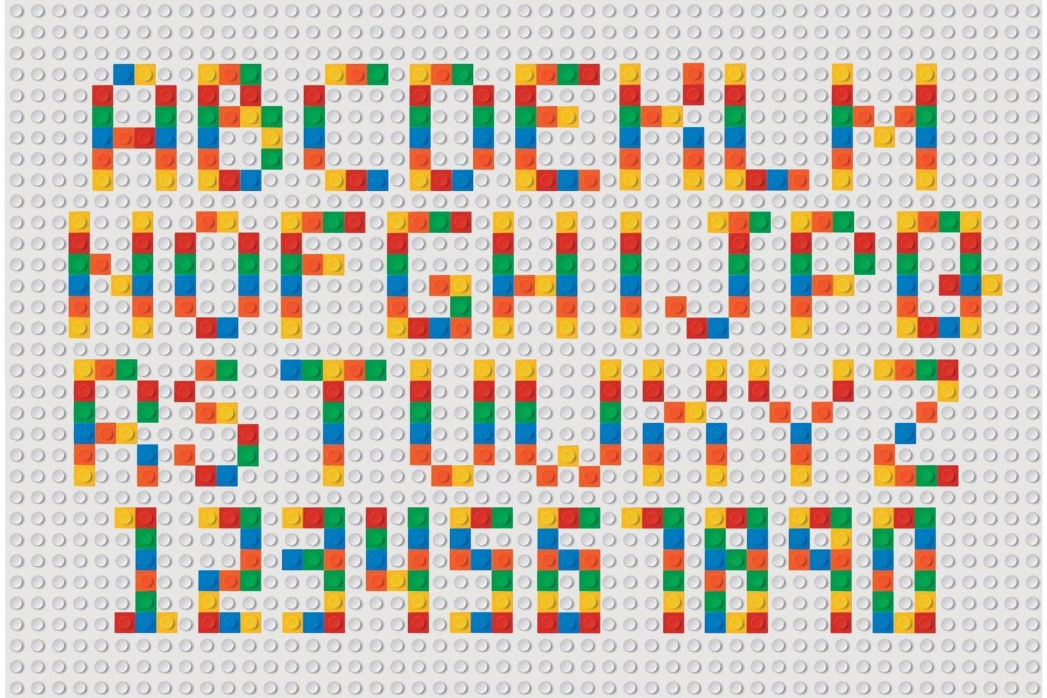conjunto de colores del cubo del alfabeto vector