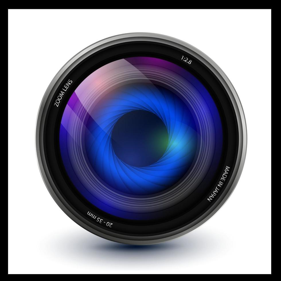 Camera lens photography vector