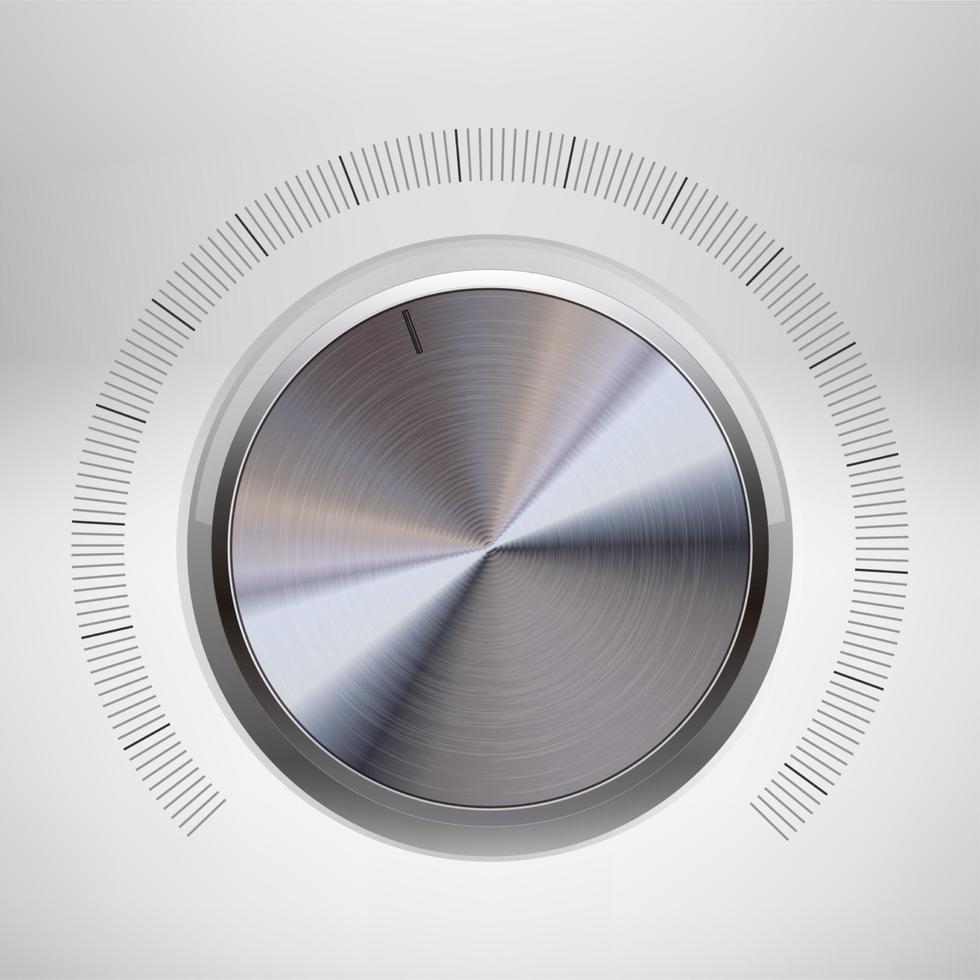 Real metal volume button vector