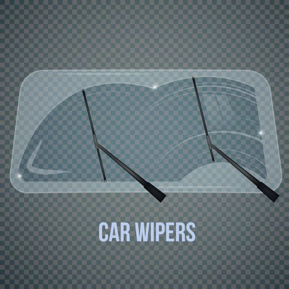 Windshield Wipers Realistic Composition Vector Illustration