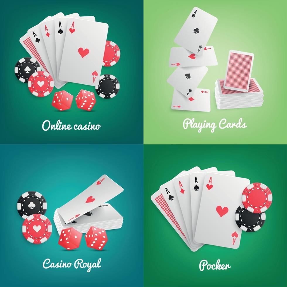 Casino Online Realistic Concept Vector Illustration