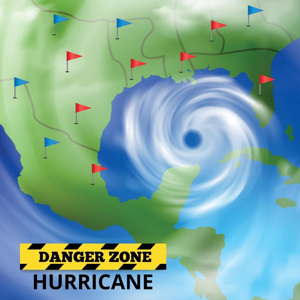 Ilustración de vector de fondo de pronóstico de tiempo peligroso