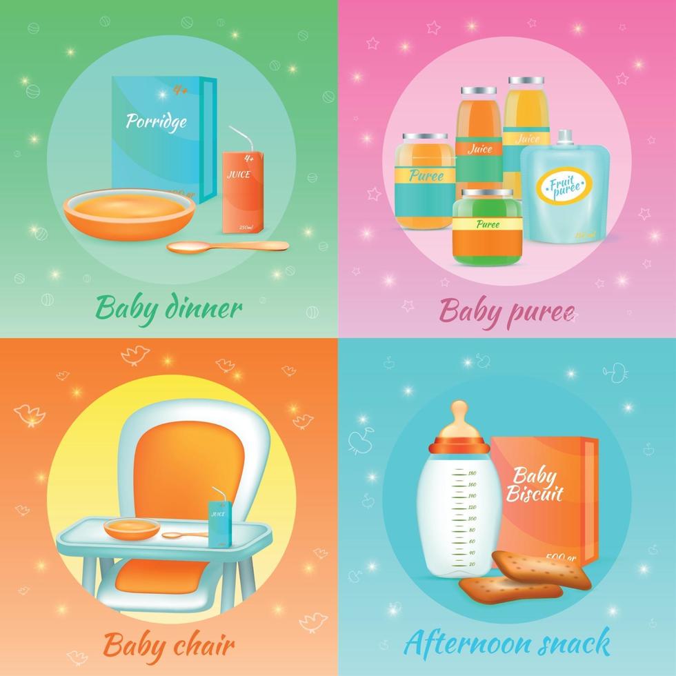 Baby Food Design Concept Vector Illustration