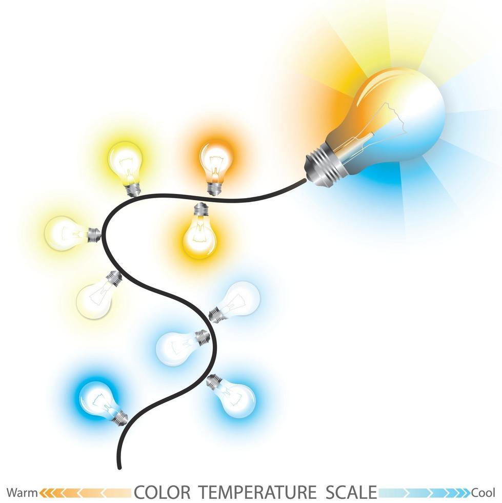 Light temperature scale vector