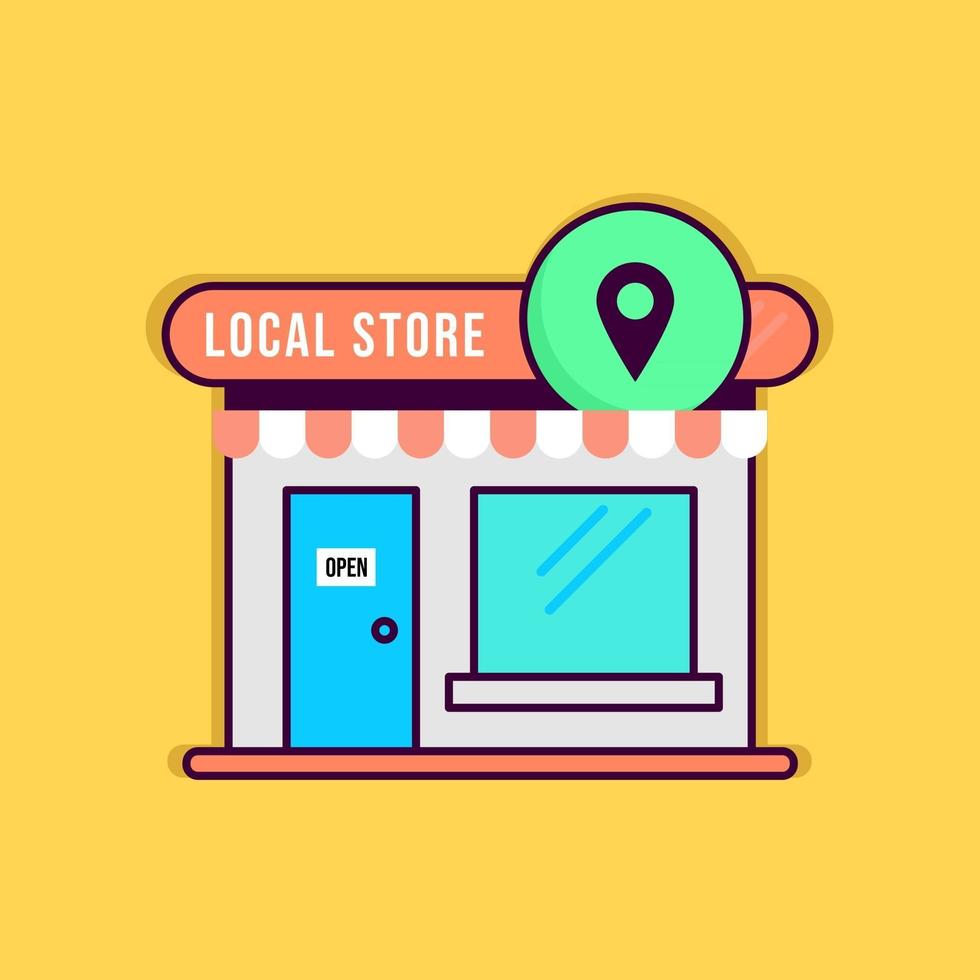 Local store free vector illustration