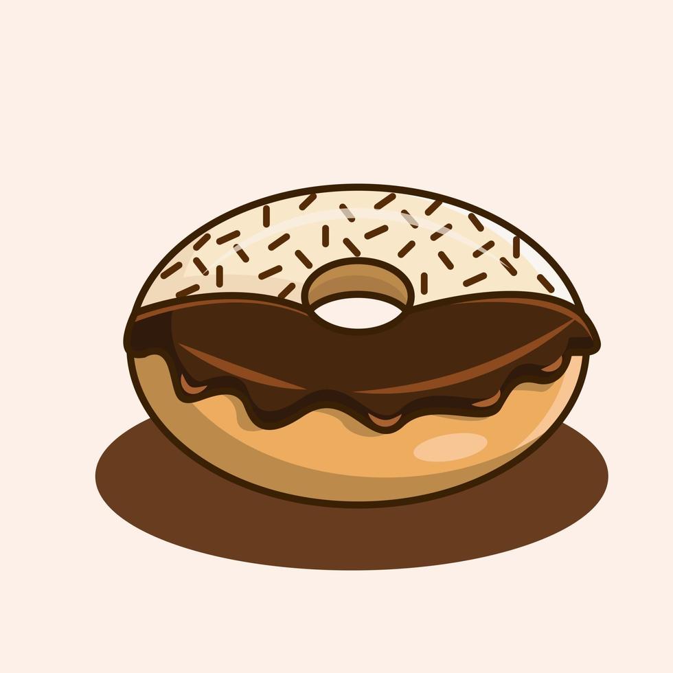 chocolate donuts and sprinkled illustration vector