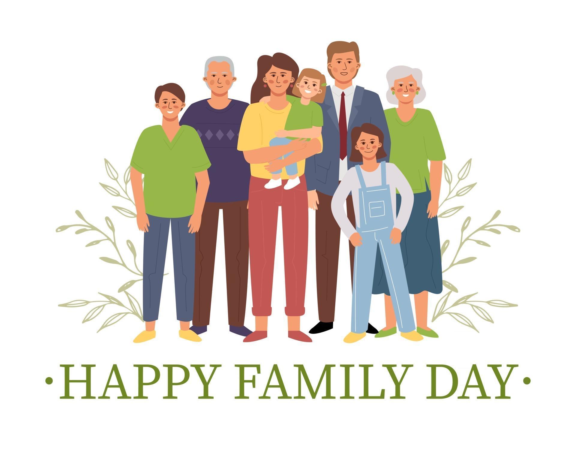 Happy family day 2397850 Vector Art at Vecteezy