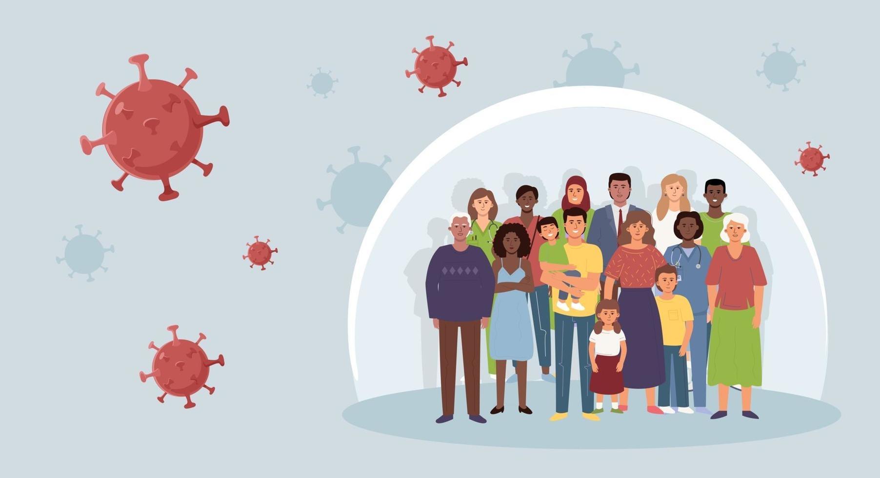 Coronavirus and herd immunity vector