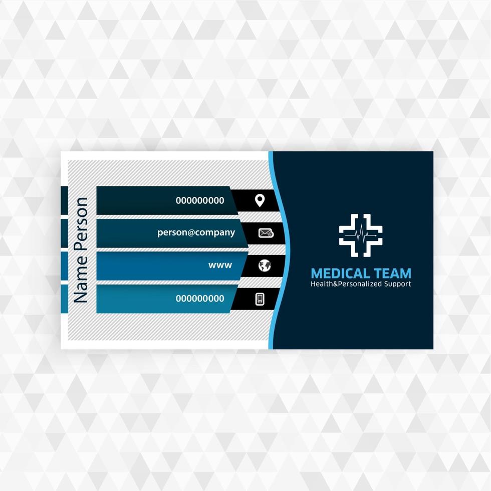 Medicine business card with logo vector