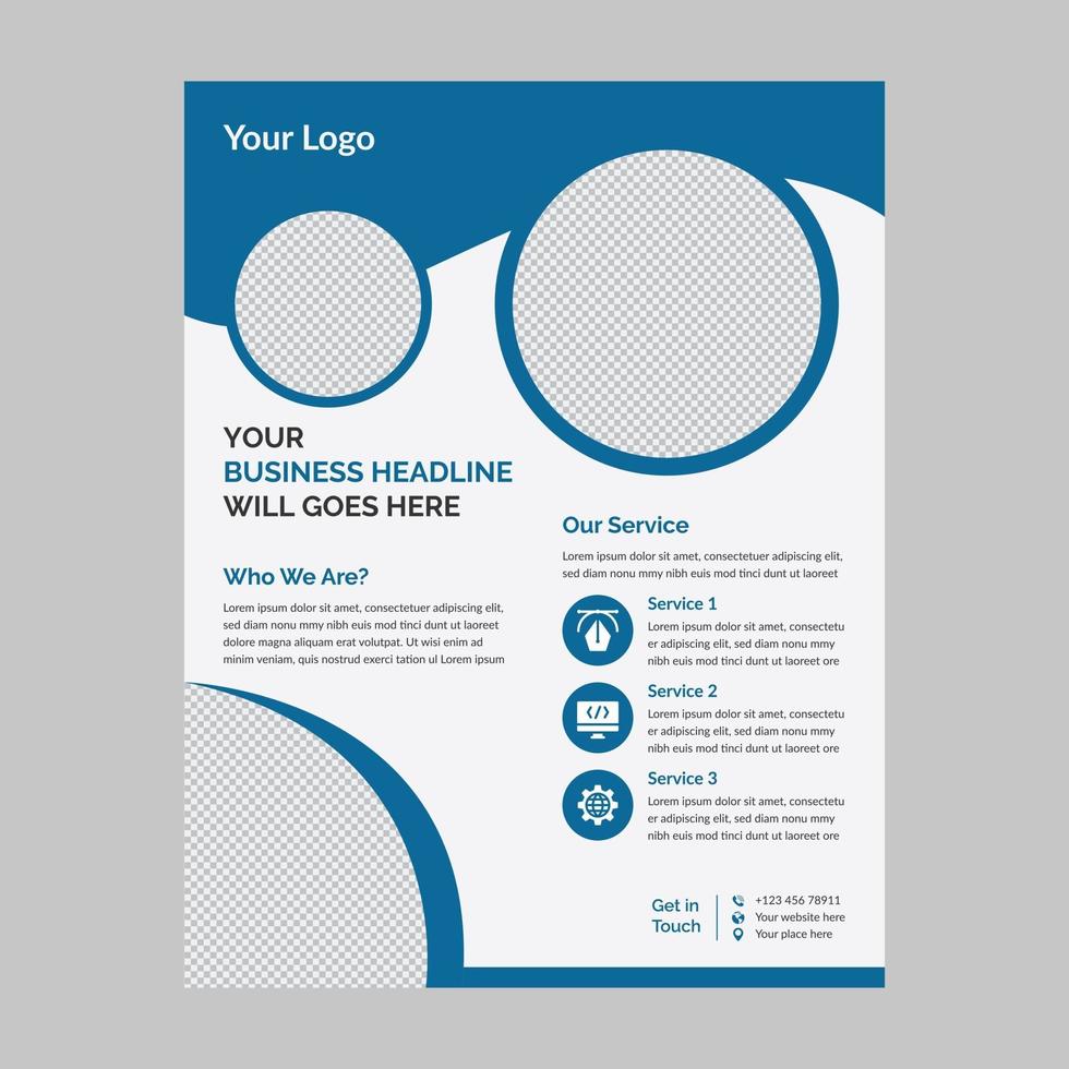 Creative business flyer leaflet design vector