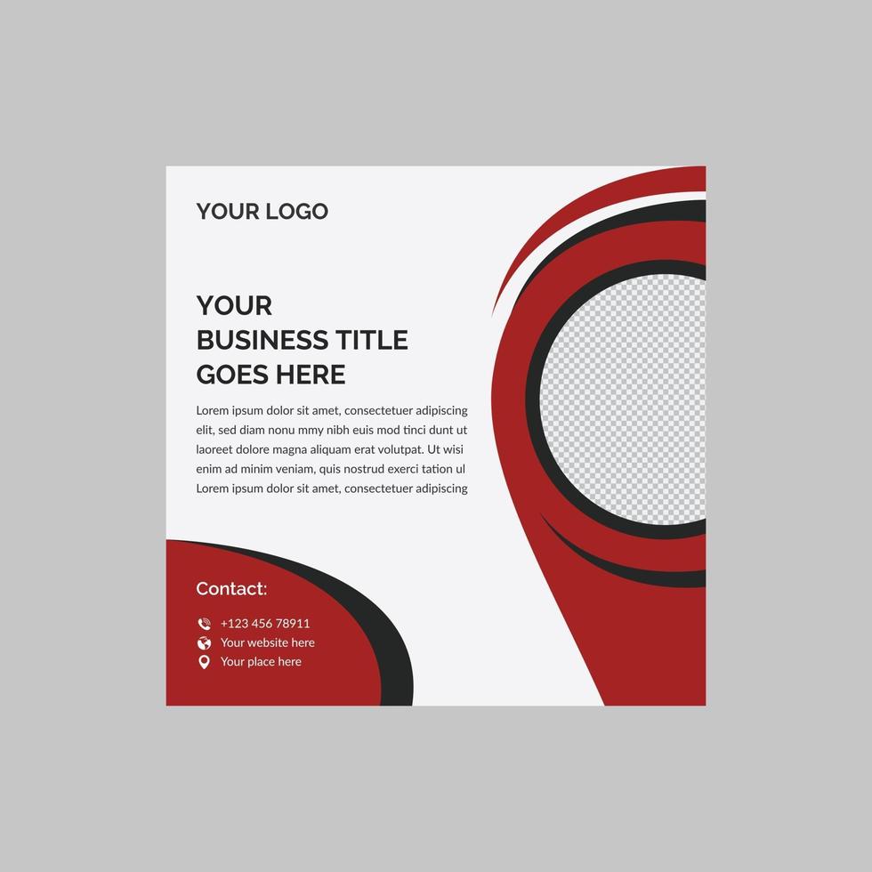 Attractive social media post free vector