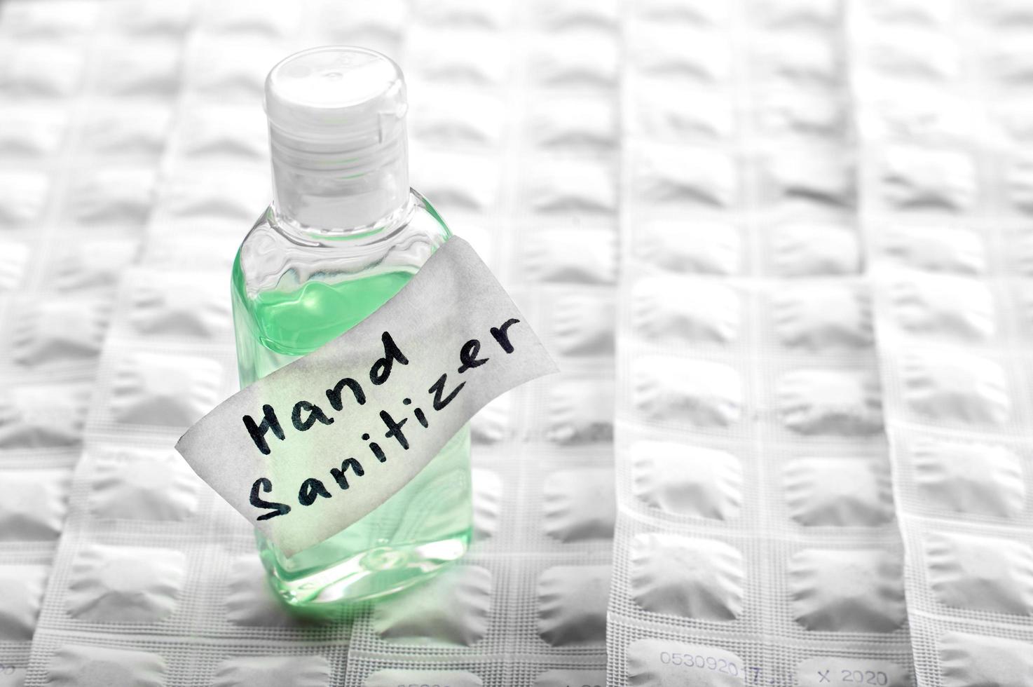 Minimalist image of a hand sanitizer photo