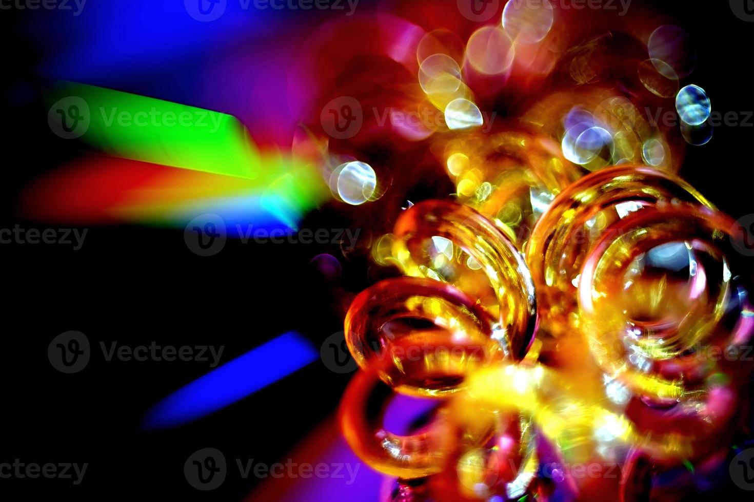Abstract coiled object in abtract colors photo