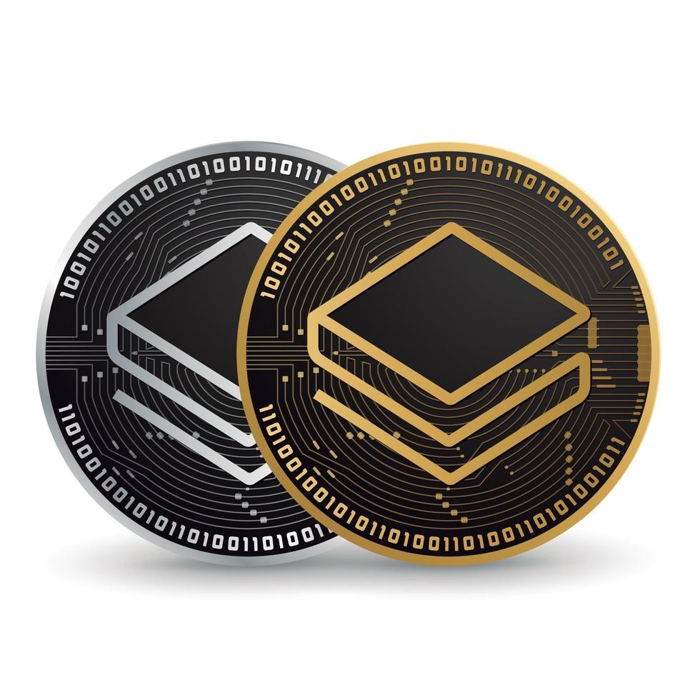 criptomoneda stratis oro y plata vector