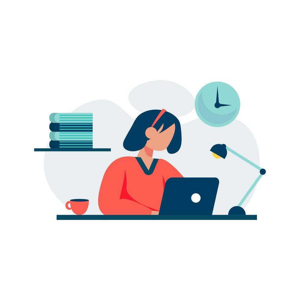 freelancers work and discuss in coworking space vector illustration