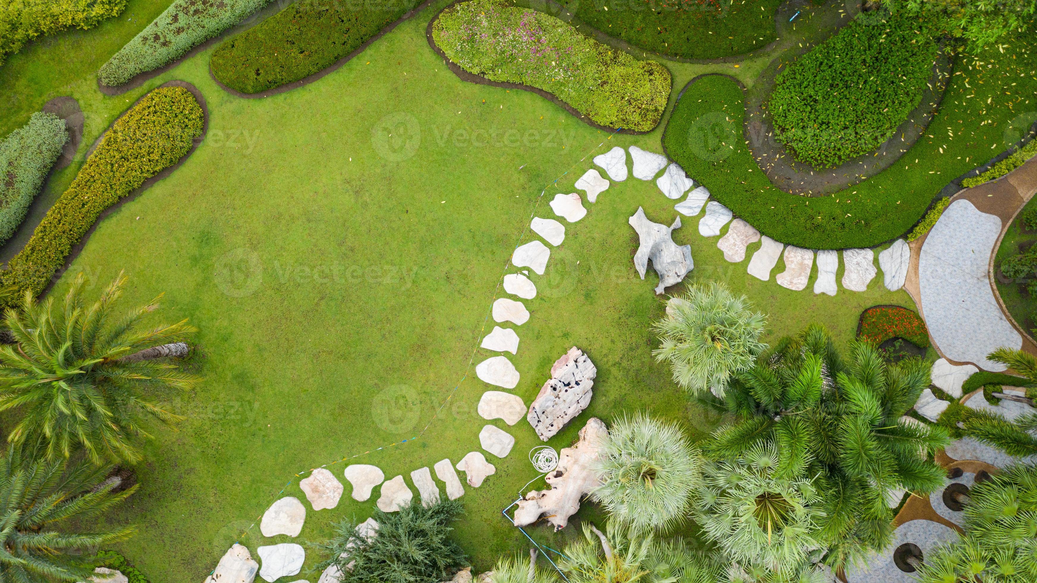 Aerial view of Beautiful green garden 2398496 Stock Photo at Vecteezy