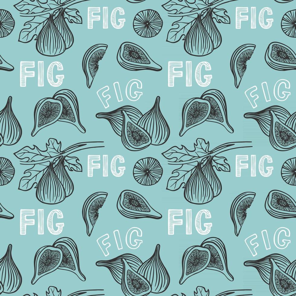 PATTERN WITH FIGS AND LEAVES vector