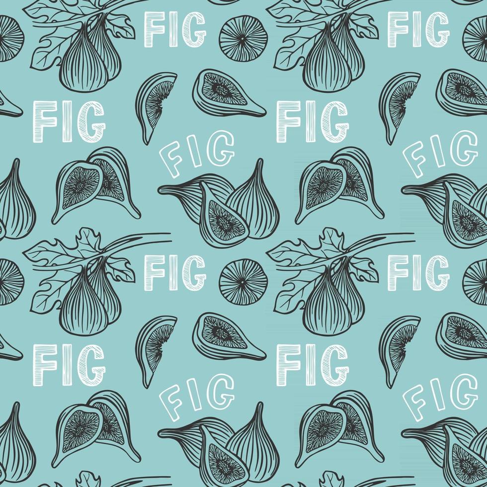 PATTERN WITH FIGS AND LEAVES vector