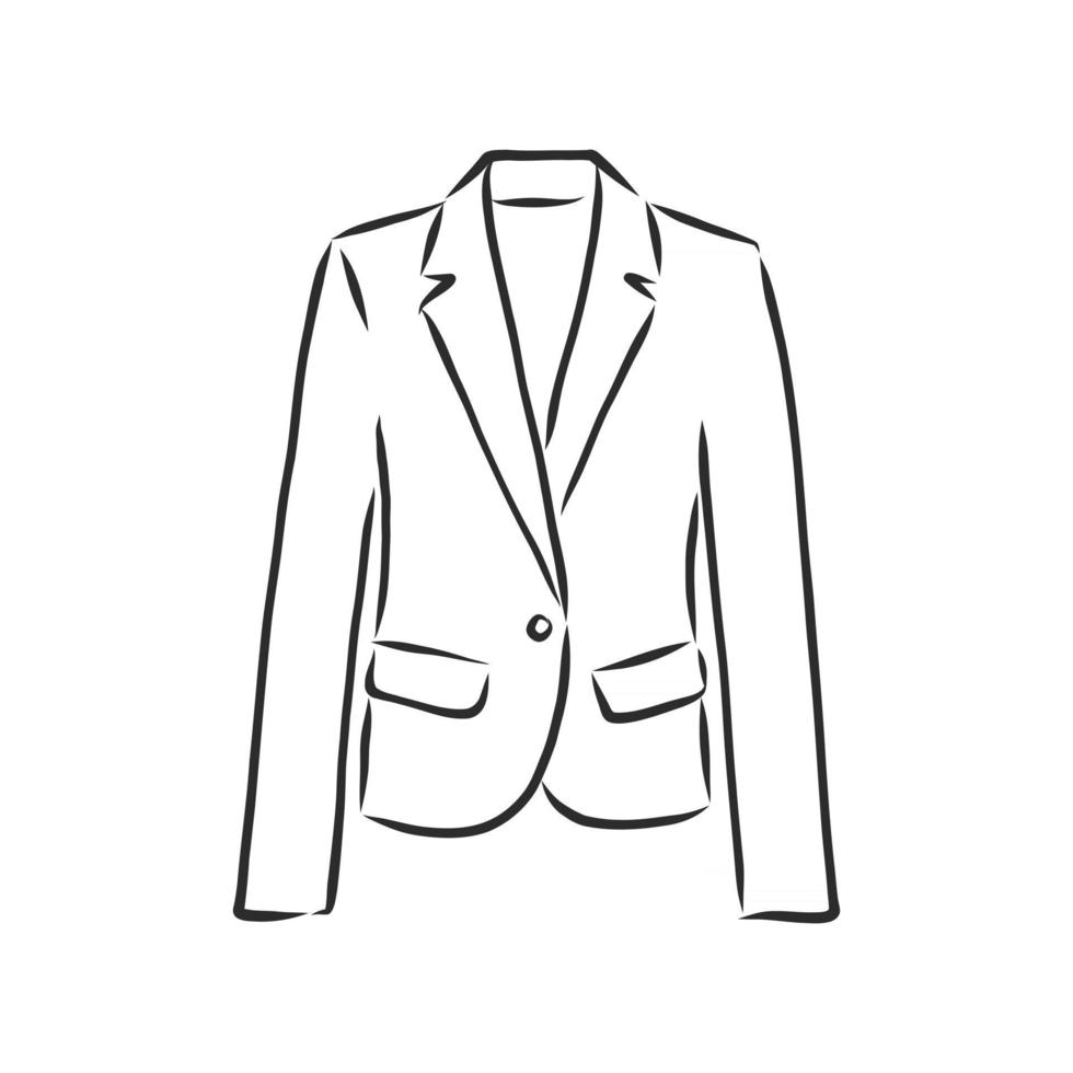 Vector illustration of women blazer women classic suit jacket vector sketch illustration