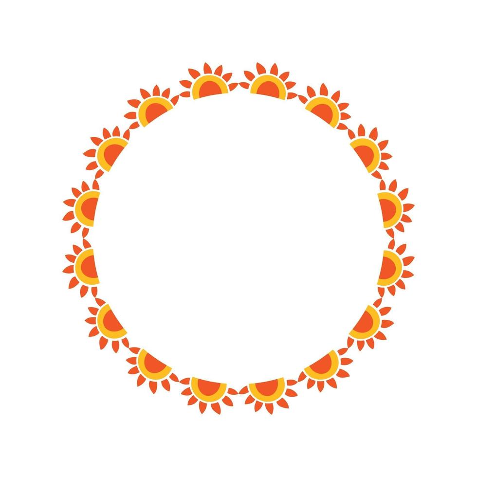 Festa Junina round frame vector