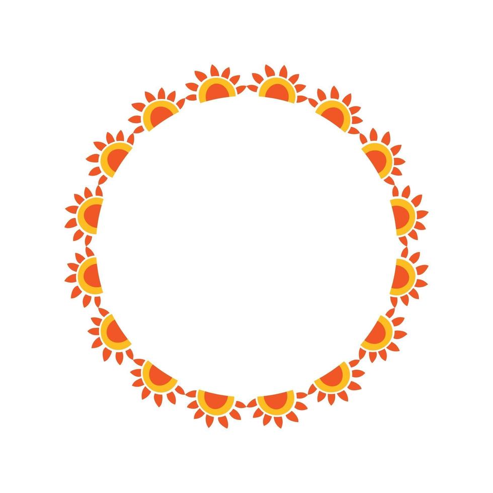 Festa Junina round frame vector