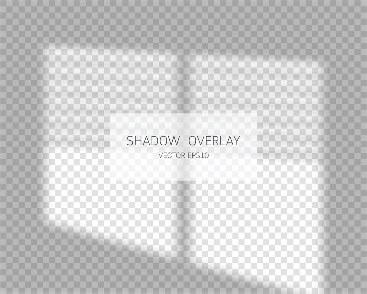 Shadow overlay effect Natural shadows from window isolated vector