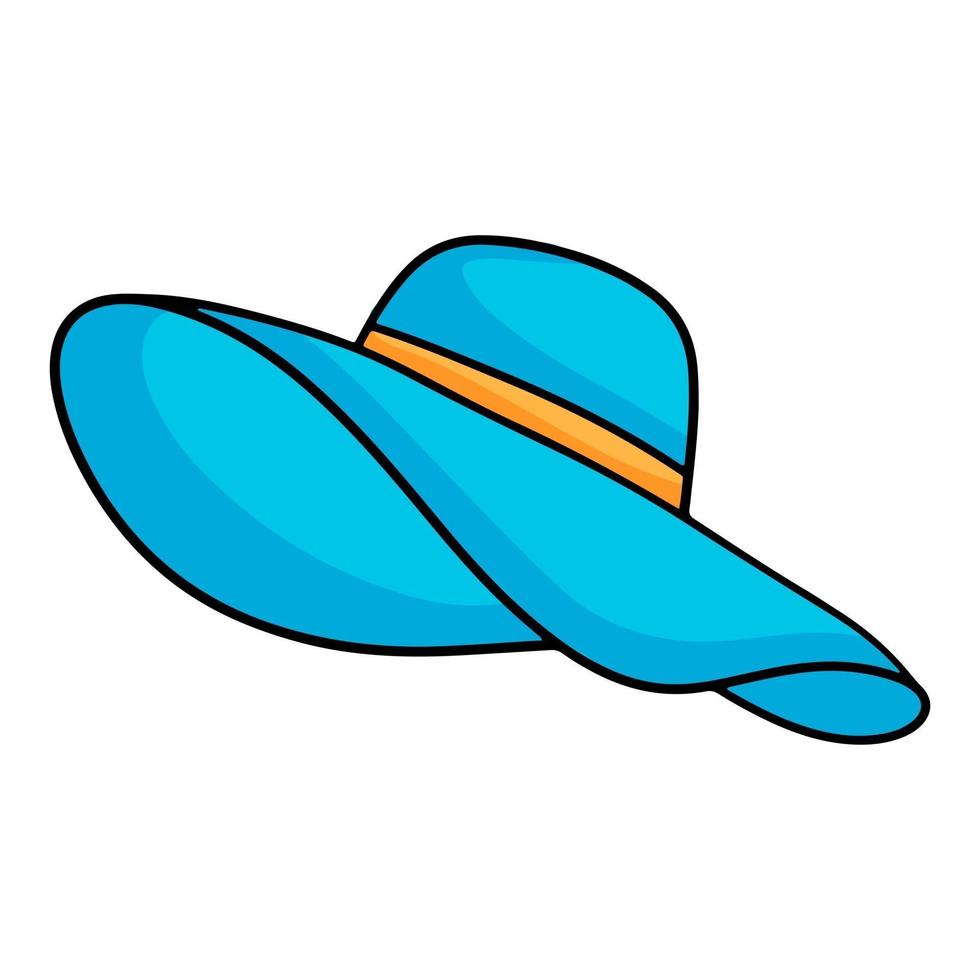 sombrero de playa para mujer sombrero de playa aislado ilustración  vectorial estilo de dibujos animados 2398952 Vector en Vecteezy