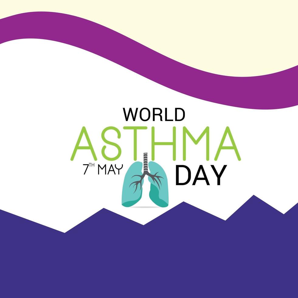 ilustración vectorial de un fondo para el día mundial del asma vector