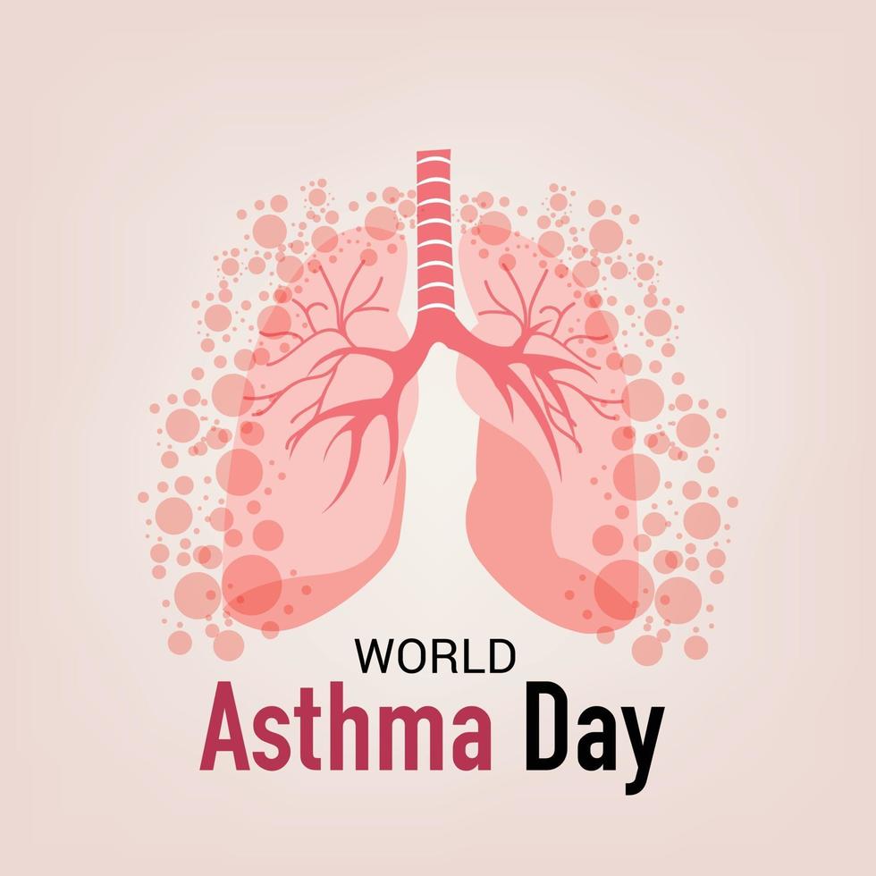 Vector illustration of a Background for World Asthma Day