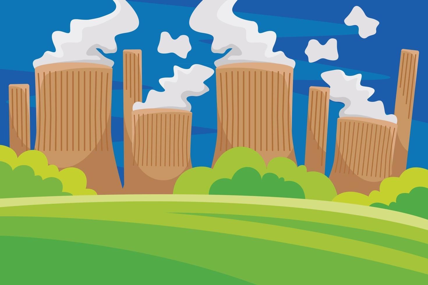 Electrical Power Station Vector Illustration