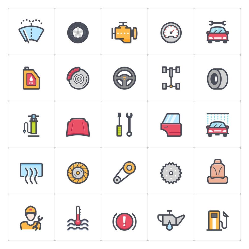 Traffic and Accident Color Icon vector