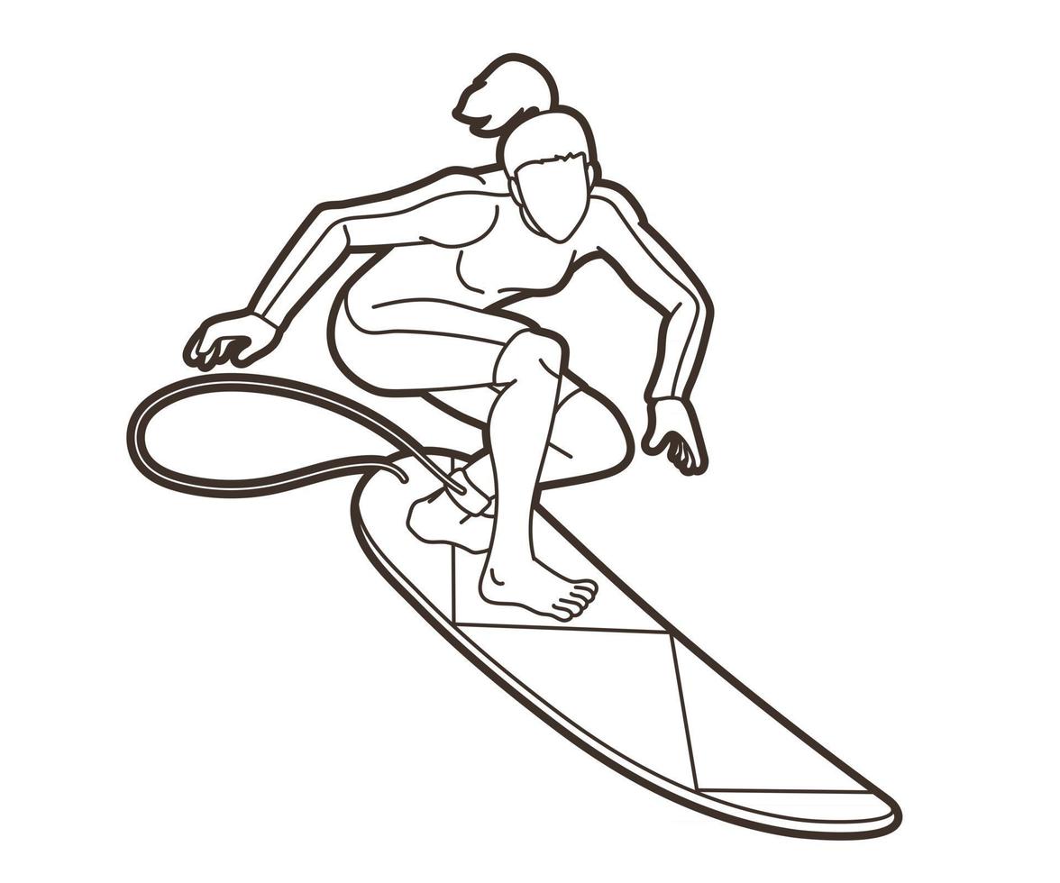 Surfing Sport Player vector