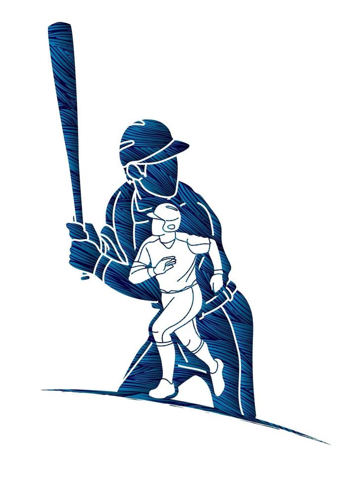 Baseball Player Running vector