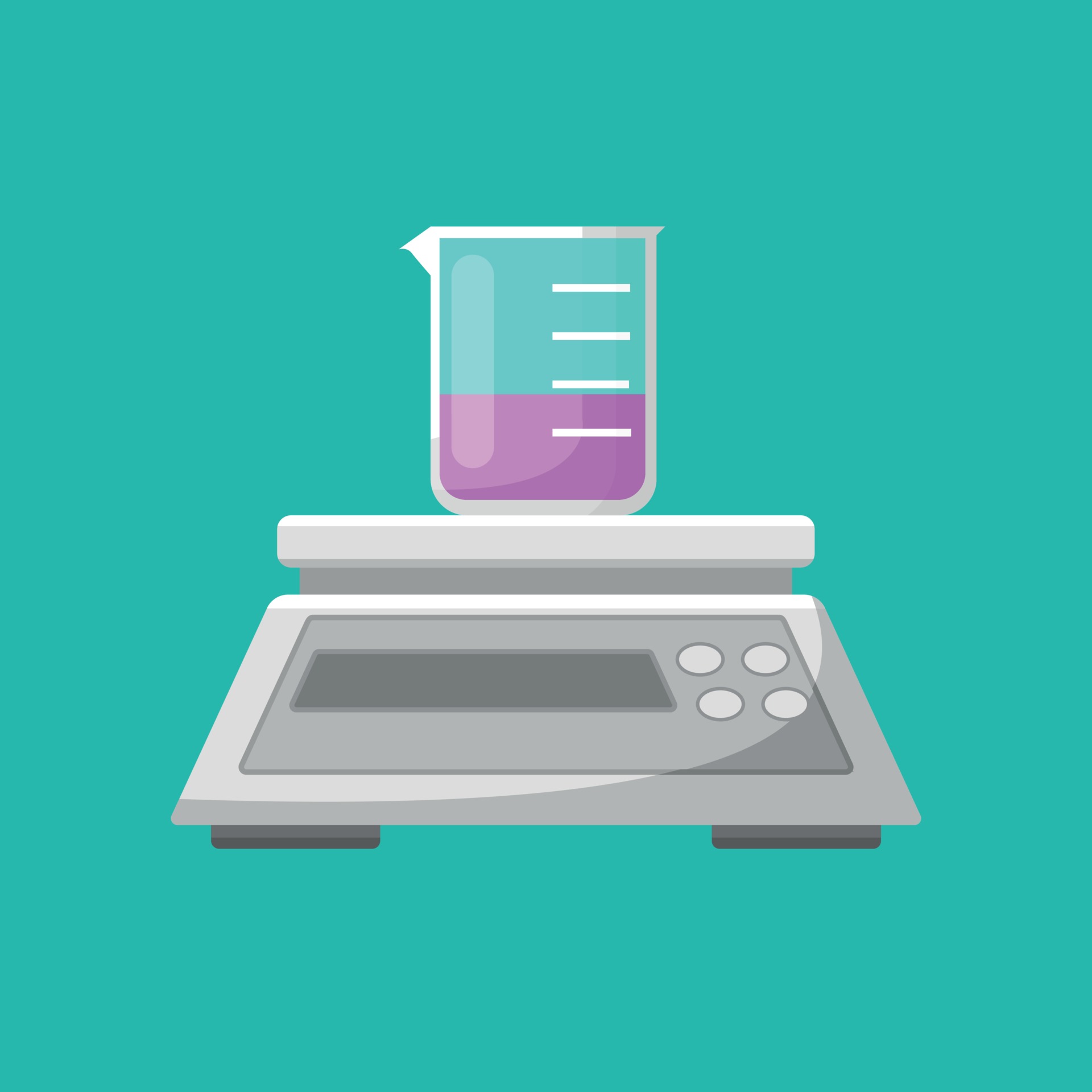 Laboratory equipment balance and beaker vector 2399310 Vector Art at