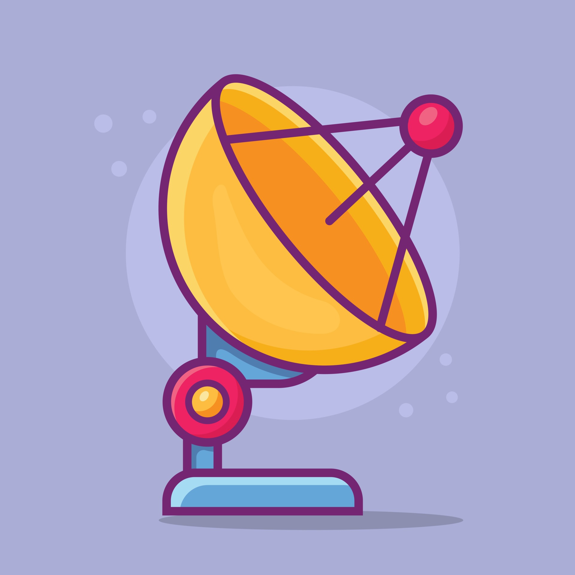 satellite antenna isolated cartoon illustration in flat style 2399318