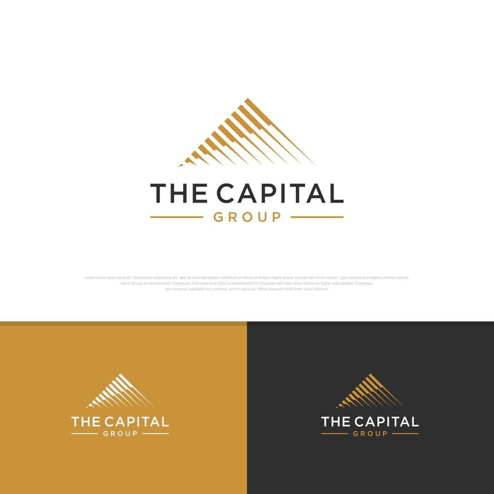 Set of minimalist corporate logo design vector