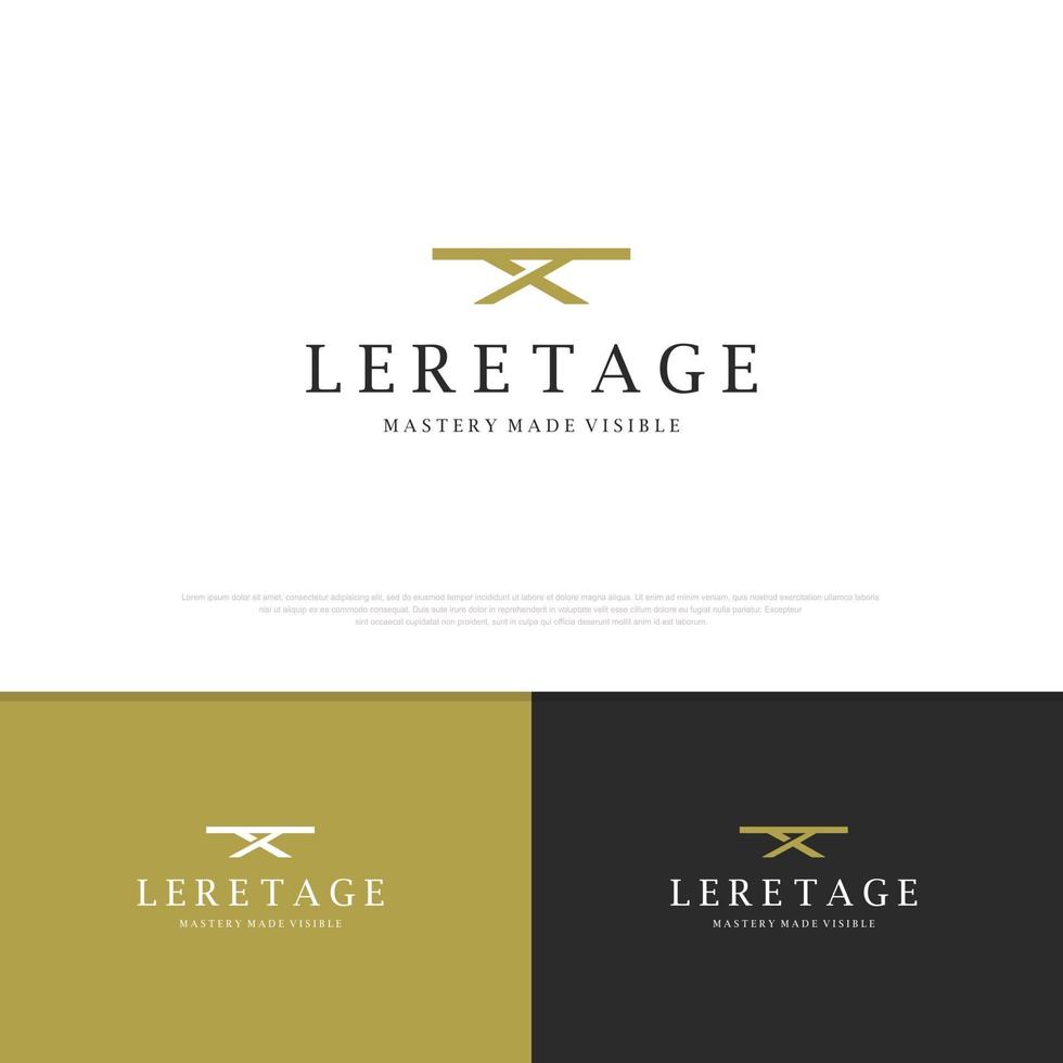 Set of minimalist Furniture logo design vector