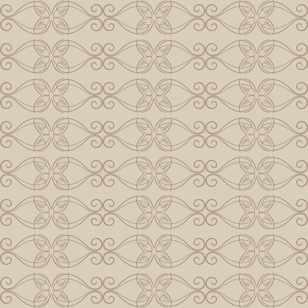 seamless pattern with butterflies coffee color vector illustration on a cream background