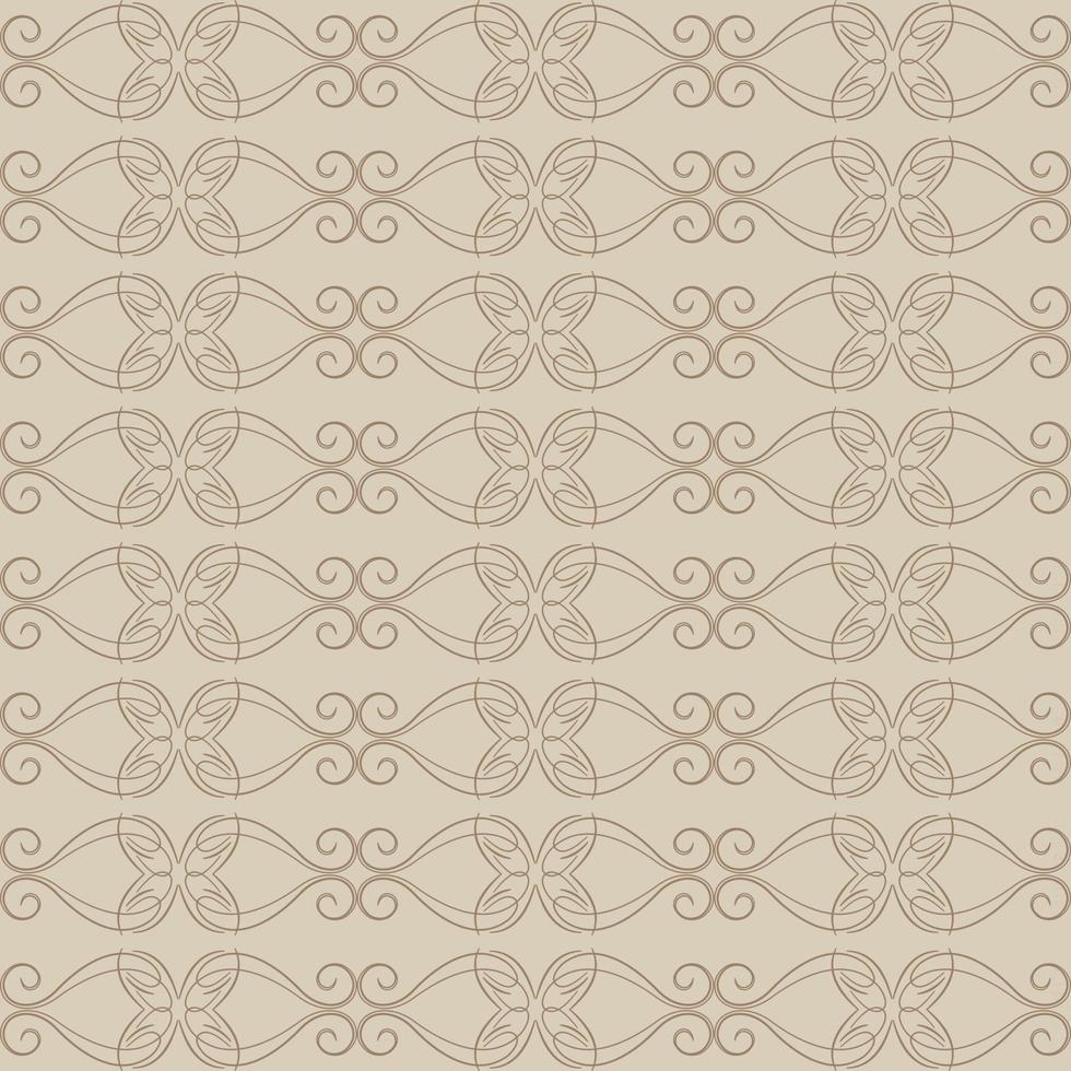 seamless pattern with butterflies coffee color vector illustration on a cream background