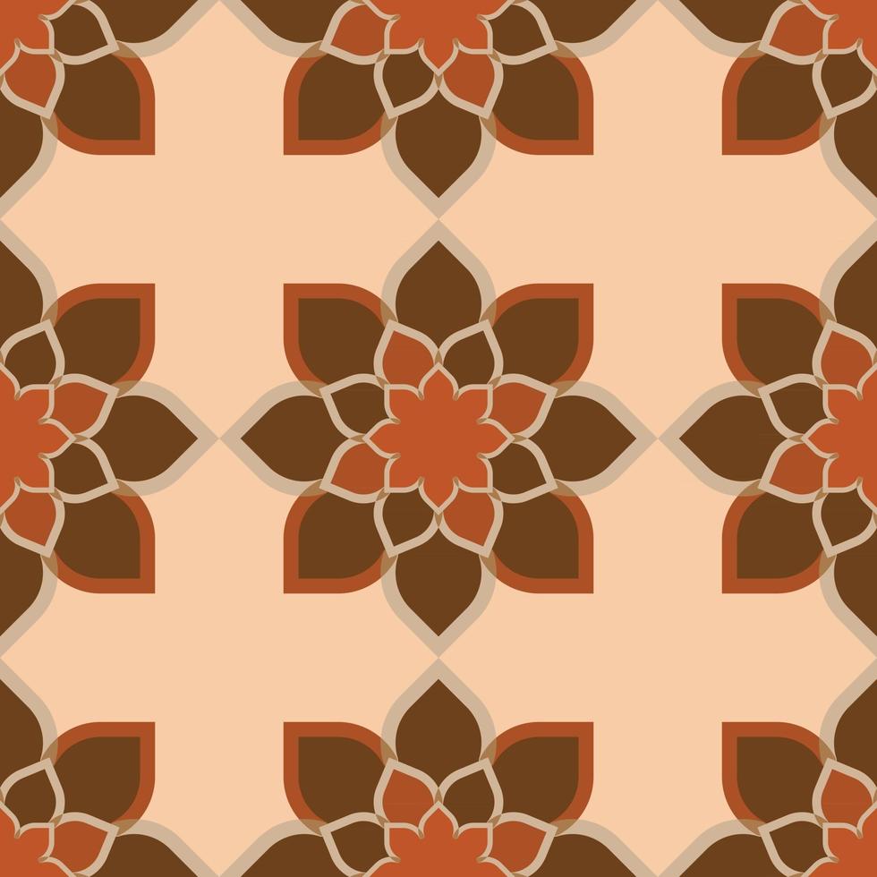 fabric abstract ethnic flower pattern vector