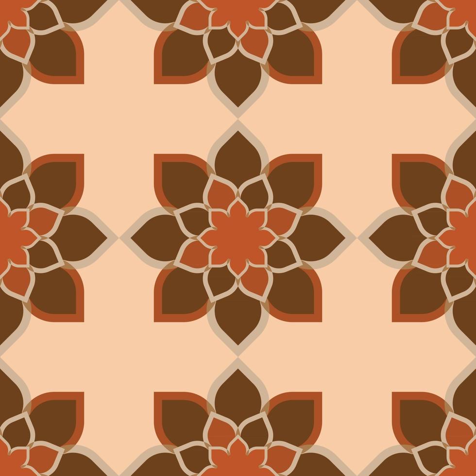 fabric abstract ethnic flower pattern vector