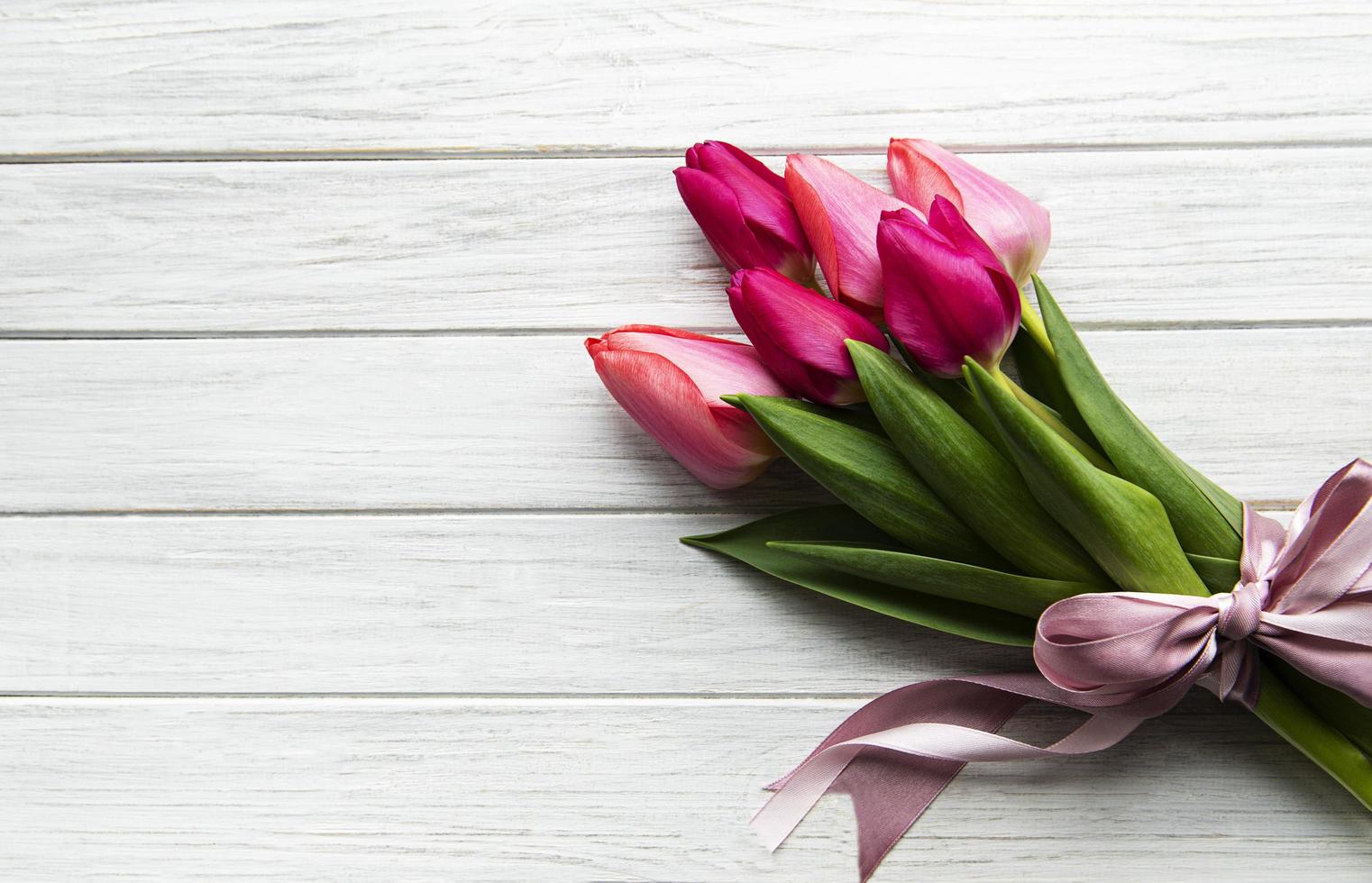 Beautiful tulips bouquet photo