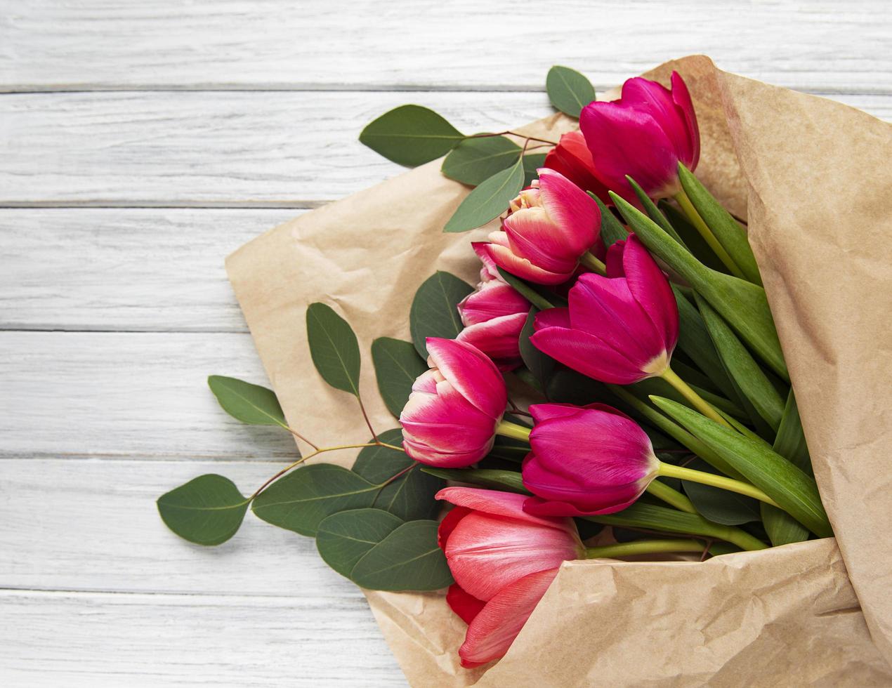 hermoso ramo de tulipanes foto