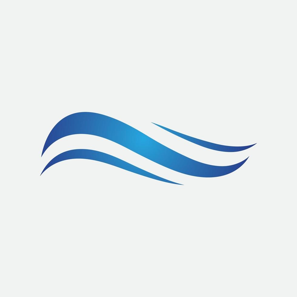 Water Wave symbol and icon Logo vector